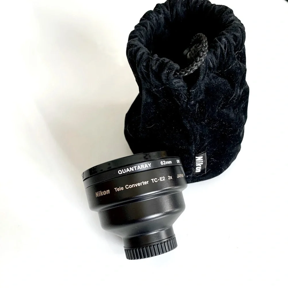 Nikon Teleconverter TC - E2 2x Lens & Quantaray 62mm UV Filter Combo w/ Pouch